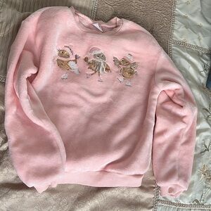Wonder Nation Light Pink Crew Neck Sweater with Fun Characters